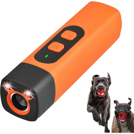 Dispositif Anti-aboiement Ultrason - 1 Pièce - Plastique Compact - Dressage Sans Choc - Chiens Voisins et Domestiques - Orange (1/5)
