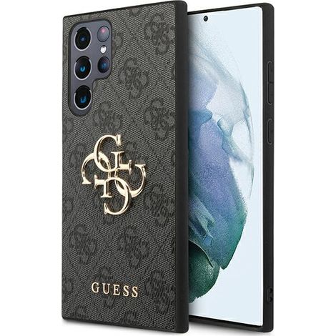 Estuche rígido Guess GUHCS24L4GMGGR S24 Ultra S928 negro/negro 4G con logotipo metálico grande (1/5)