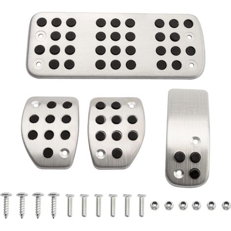 Kit pedale freno, frizione e acceleratore, set di quattro pedali con viti di montaggio per i modelli Peugeot 207, 301, 307, 208, 2008, 308, 408 CC/ C3, C4/ DS3, DS4, DS6 (1/4)
