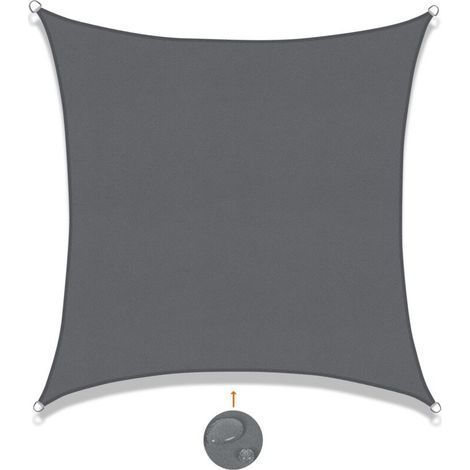 Voile d'ombrage Rectangulaire 4x4m Imperméable Toile Ombrage UV Protection (1/5)