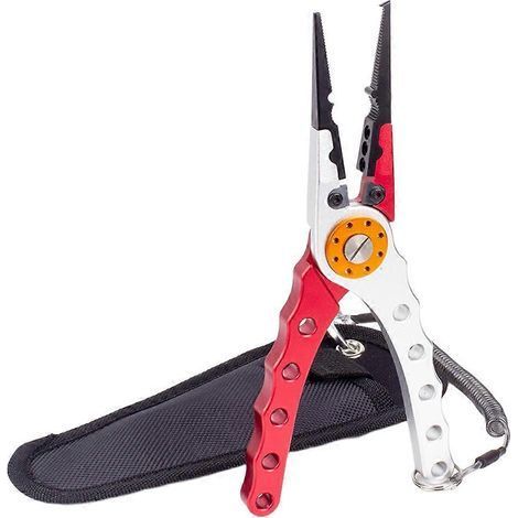 Angelschnurschneider, Hakenlöser, Angelwerkzeug mit Etui und Trageschlaufe, zum Schneiden von Angelschnur, Bootsfliege (1/5)