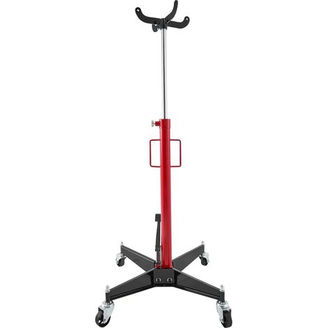 Cric hydraulique télescopique 500 kg avec pédale, roues pivotantes 360°, hauteur réglable 112-187 cm pour garage ou atelier (1/5)