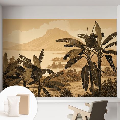 Carta Da Parati con design moderno - con motivi moderni - Fotomurali in TNT Soggiorno Camera De Letto Sala Ufficio panorama tropicale 152x104 cm (1/5)