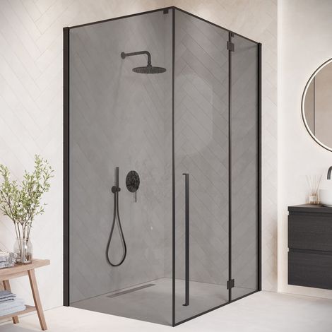 Badplaats – Cabine de douche à l'italienne 90 x 120 x 190 cm – Verre de sécurité 6mm – Porte tournante avec bande magnétique – Traitement anticalcaire (1/5)