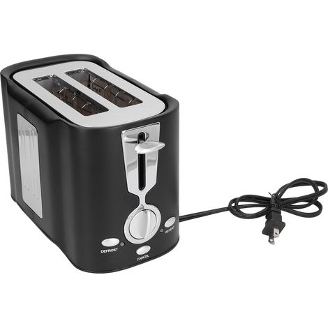 Grille-pain 800W ultra-compact, fentes larges pour 2 tranches épaisses, grille-pain petit-déjeuner rapide, machine à pain 120V US (1/5)