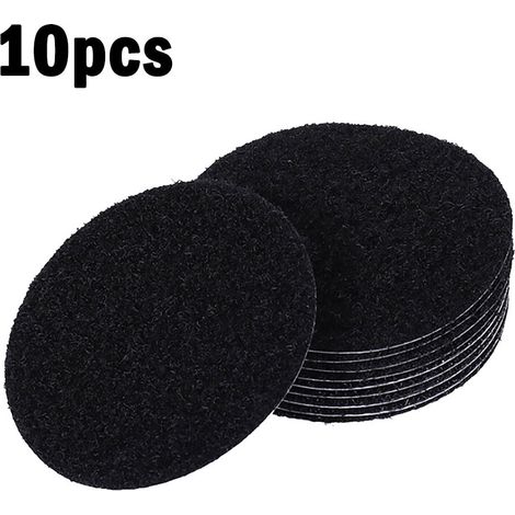 Tapis Anti-dérapant - Disque Adhésif Réutilisable pour Tapis et Moquette - Diamètre 5 cm - Noir - Lot de 10 (1/5)