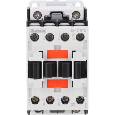 Contattore di potenza 3P 12A AC3 bobina 24VDC 0Z 1R BF1201D024