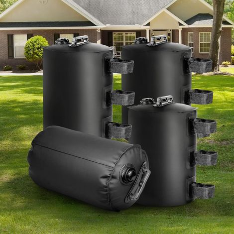Bolsa de contrapesos para toldos, 4 piezas de contrapesos portátiles de 22,7 kg para patas de carpas, sombrillas de patio y toldos plegables, color negro. (1/5)