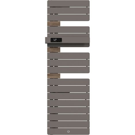 Scaldasalviette elettrico Allure 4 Classique Palo a sinistra stretto 600W Grigio roccia/Quercia - THERMOR - 483403 (1/4)