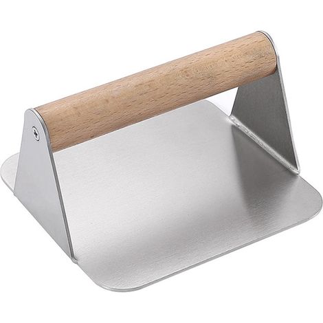 Burger Press - Acier Inoxydable - Pour Plaque Chauffante et Grill - Poignée Ergonomique - 1 Pièce (1/5)