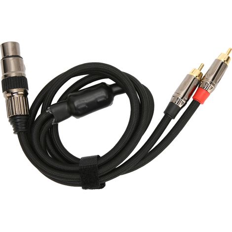 Câble Y Splitter XLR Femelle vers Double RCA Mâle, Adaptateur Stéréo Doré 3 Pin pour Micro (1/5)