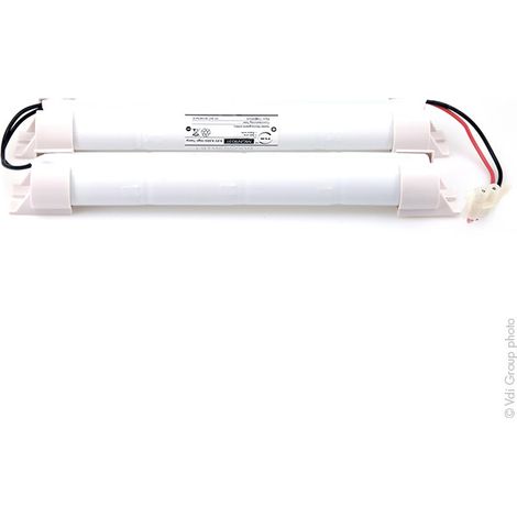 NX - Batterie eclairage secours 4D+4D ST5 Twin Stick Fils + AMP 9.6V 4Ah (1/3)