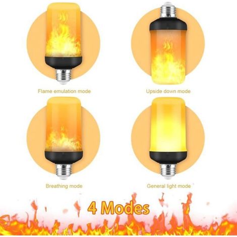 Ampoule Led Flamme - Culot B22 - 5 W - 1800 K - 400 Lm - Pour Décoration Intérieure Et Extérieure - 8 Pièces (1/5)