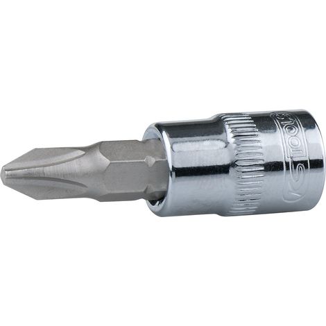 Douille tournevis POZIDRIV, Longueur 55mm, PZ1 - Chrome Vanadium - Finition chromée (1/2)