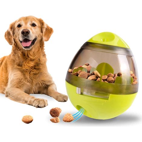 Jouet Chien Chiot Chat, Interactif, Distributeur de Boules de Nourriture, pour Animaux de Petite et Moyenne Taille