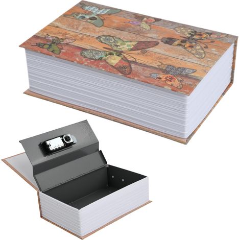 Coffre Fort en Forme de Livre, Boîte de Rangement pour Livre, Coffre-fort Secret avec Verrou à Combinaison pour Argent Clé, Bijoux et Objets de Valeur (1/5)