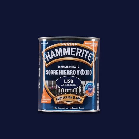 Hammerite Esmalte directo sobre hierro y óxido Liso Azul oscuro 750 Ml (1/4)