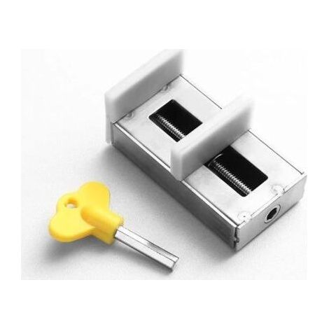 Adjustable thick sliding door window lock stopper, anti-theft security, child safety, plastic, steel and aluminum free rails, window limit, anti-slip door. (1/5)