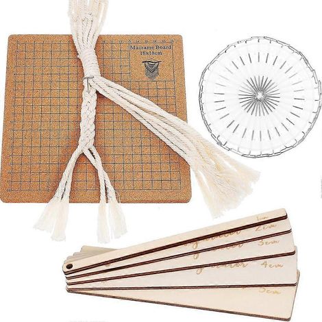 Kit de macramé à faire soi-même avec planche et épingles, outils et fournitures inclus. (1/5)