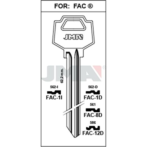 Llave de acero-C  FAC-12D
