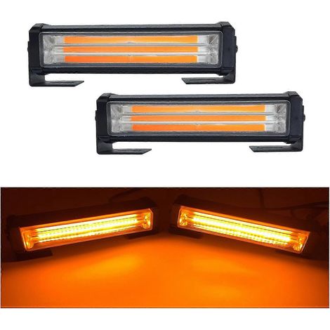 Barre lumineuse d'avertissement LED COB pour calandre avant de voiture, mini-stroboscope, 12 V CC (1/5)