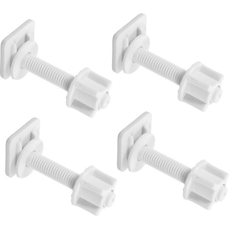 Vis de Fixation pour Réparation Rapide, Abs, Blanc, 4 Pièces (1/5)