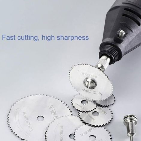 Lot de 8 petites lames de scie circulaire en acier, lame de scie, mini lame de scie circulaire, scie à bois pour finition, outil (1/4)