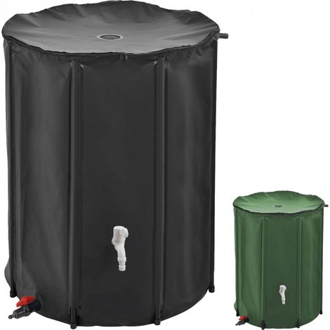 Linxor – Récupérateur d'eau de pluie pliable 500 L – ABS et tissu PVC résistant – Robinet de gestion du débit – Pour surfaces stables (1/5)