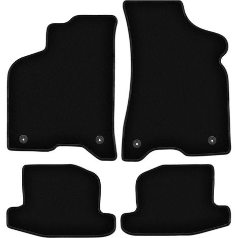 Schwarze Velours-Fußmatten für Volkswagen Lupo Schrägheck (1997-2005) (1/5)