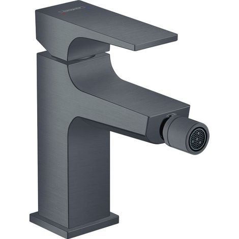 Hansgrohe Metropol - Grifo de bidé con desagüe Push-Open, cromo negro cepillado 32520340 (1/2)