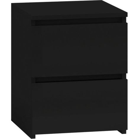 Topeshop Malwa M2 mesita de noche negra diseño moderno (1/3)