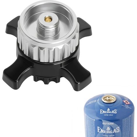 Adaptateur Gaz pour CV470 Plus/300 Plus/270 Plus, Adaptateurs pour vers Filetage EN417, Adaptateure de Cartouche de Gaz pour Camping en Plein Air, Argent (1/5)