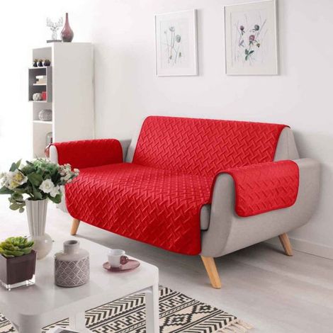 Protège Canapé "Lounge" 179x223cm Rouge (1/3)