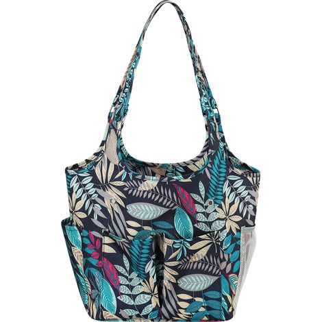 Sac de rangement pour laine grande capacité, sac à main bleu pour tricot portable