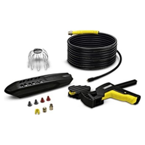 Kit nettoyage gouttières et canalisations 20m – Accessoire pour nettoyeur haute pression – Compatible Karcher – 26422400 (1/6)