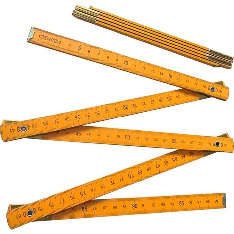 Règle pliante en bois – Bâton pliant de 1 mètre – Échelle métrique, bâton de mesure, Tytlyworth Woode (1/4)