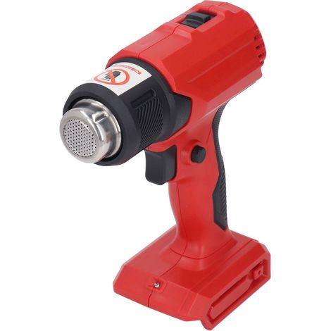 Pistolet thermique sans fil, à température réglable, portable et rechargeable, avec 4 embouts rouges. (1/5)