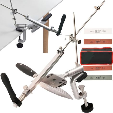 Sistema professionale per affilare i coltelli con angolo regolabile e 4 pietre incluse. (1/5)
