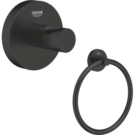 Patère murale GROHE Start noir mat (1/5)