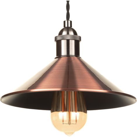 Litecraft Ciana Light Shade Small Fisherman Easy Fit Lampshade - Antique Copper