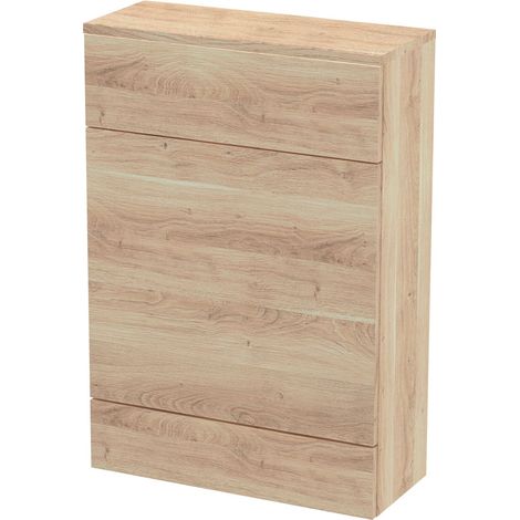 Alrewas Contemporary Floor Standing WC Unit, Bleached Oak, 600mm