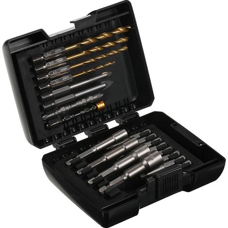 20-teiliges Bohrer- und Schraubendreher-Bit-Set, Schlagschrauber-Bit-Set für Holz, Metall, Stahl und Sicherheitstechnik (Sc-20 PCS)