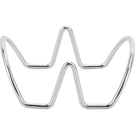 Support en U pour tacos, grille en acier inoxydable, porte-coquilles à tacos pour cuisson, fêtes et rassemblements, 2 emplacements (1/5)