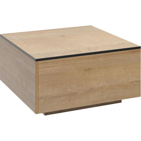 AX LIVING Couchtisch braun Fabriani quadratisch in Eiche Riviera 80 cm
