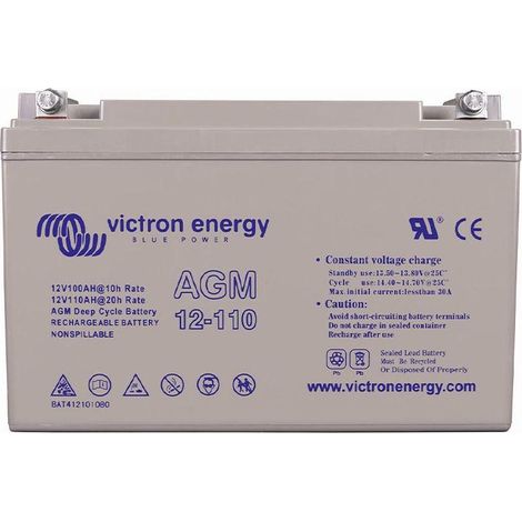 Victron Energy 110Ah 12V Batterie AGM Noir (1/3)