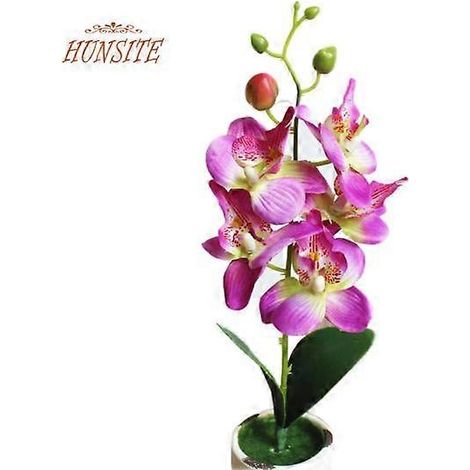 1 fleur artificielle papillon orchidée décoration de jardin DIY scène fête maison mariageviolet (1/5)