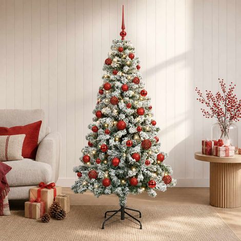 vidaXL Artificial Christmas Tree with Bauble 120 cm 150 LEDs (1/5)