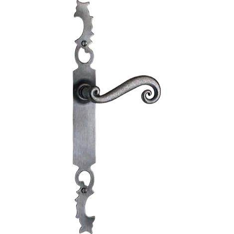 Set maniglia per porta rustica Aquitaine 41 BOUVET Epoxy grigio - Becco d'oca - 425 (1/2)