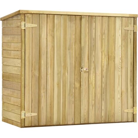 INLIFE Abri à outils de jardin 135x60x123 cm Pinède imprégnée (1/5)