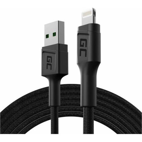 Green Cell KABGC21 câble Lightning 1,2 m Noir (1/2)